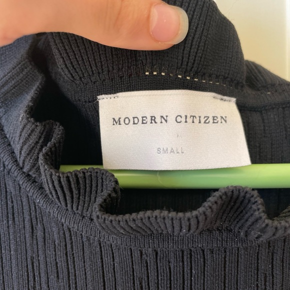 Modern Citizen Madelyn Ruffle Trim Midi Dress Black Womens Size S - Picture 5 of 8